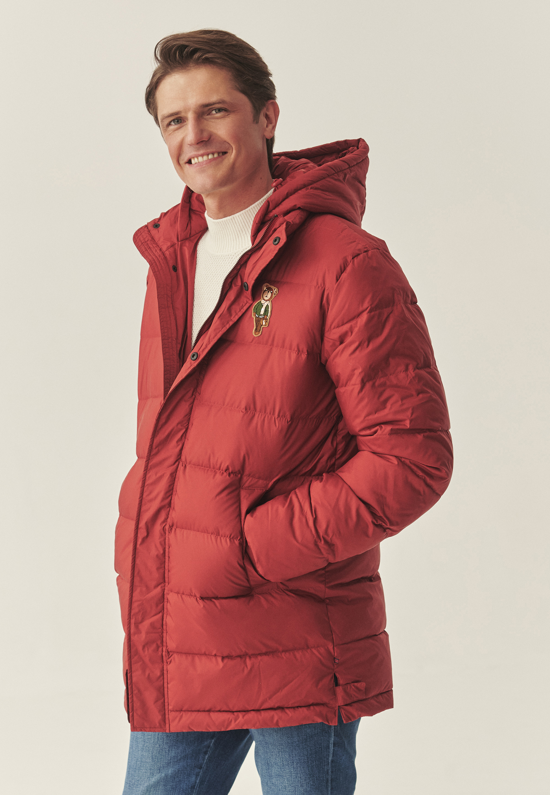 PUCHOWA KURTKA MĘSKA WATT CZERWONY 2
