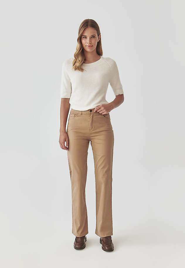 LADIES’ STRAIGHT CUT TROUSERS - KWINKO LADIES’ STRAIGHT CUT TROUSERS - KWINKO BEŻOWY 1