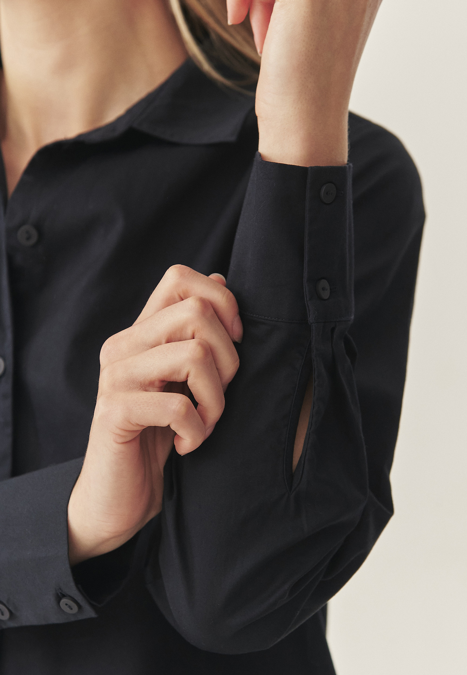 COTTON SHIRT DRESS - ALIANI COTTON SHIRT DRESS - ALIANI NAVY BLUE 118830