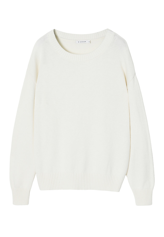 CLASSIC LADIES' JUMPER WITH ROUND NECKLINE — JOEL CLASSIC LADIES' JUMPER WITH ROUND NECKLINE — JOEL ECRU 8