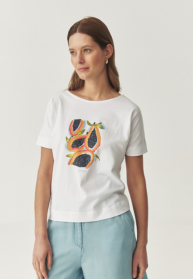 COTTON T-SHIRT - LALI 2 COTTON T-SHIRT - LALI 2 BIAŁY 2