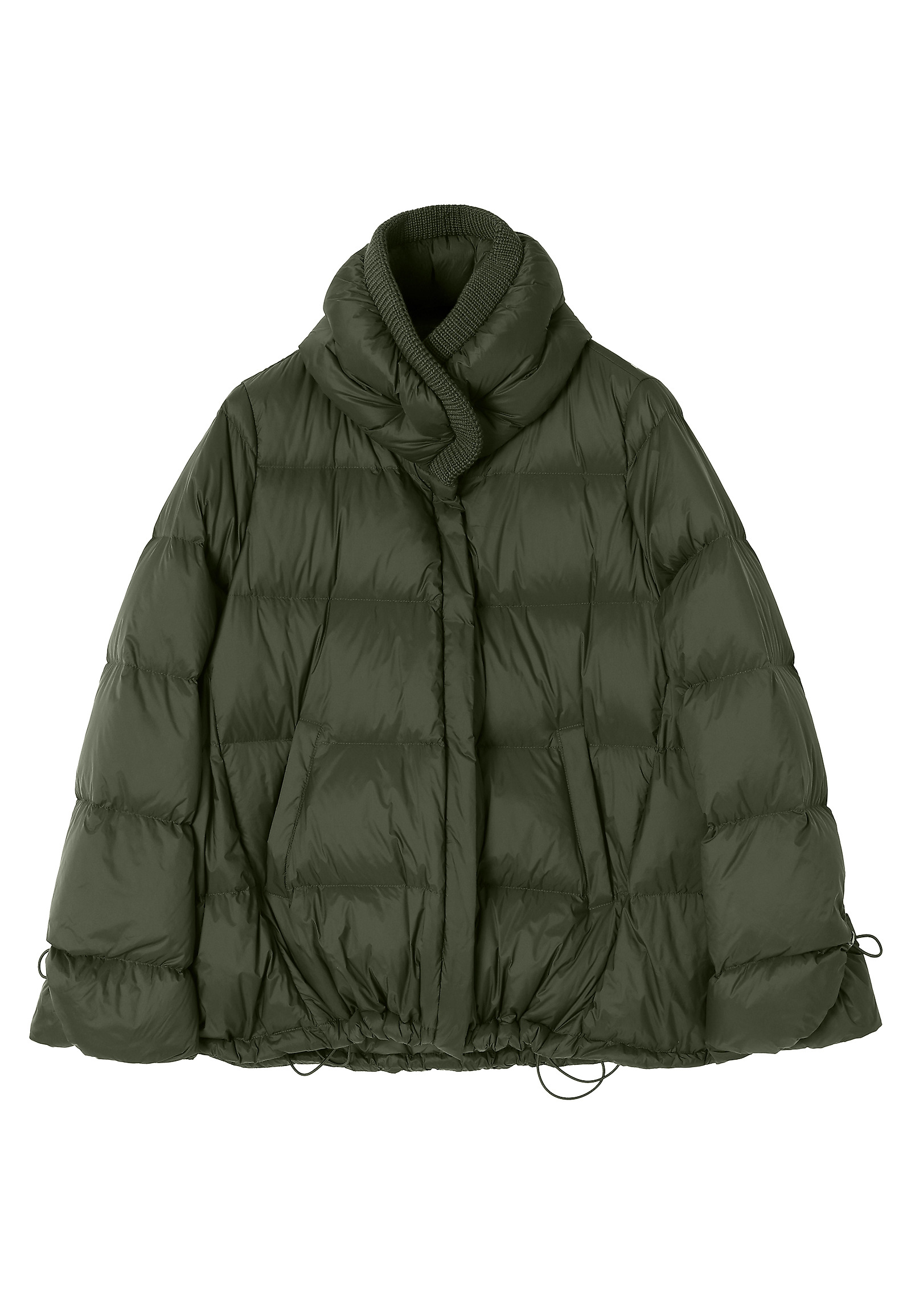 DOWN JACKET WITH STAND-UP COLLAR - BUBO DOWN JACKET WITH STAND-UP COLLAR - BUBO GREEN 114326