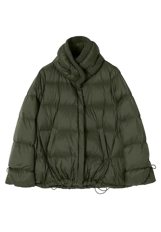 DOWN JACKET WITH STAND-UP COLLAR - BUBO DOWN JACKET WITH STAND-UP COLLAR - BUBO GREEN 7