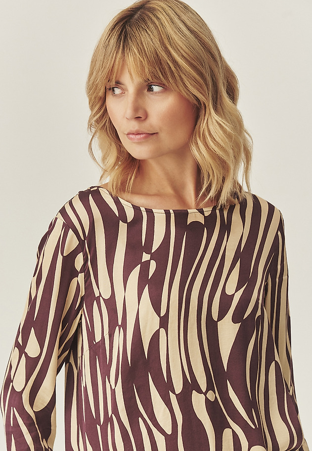 PATTERNED VISCOSE BLOUSE - AFELIAMI PATTERNED VISCOSE BLOUSE - AFELIAMI RED 5