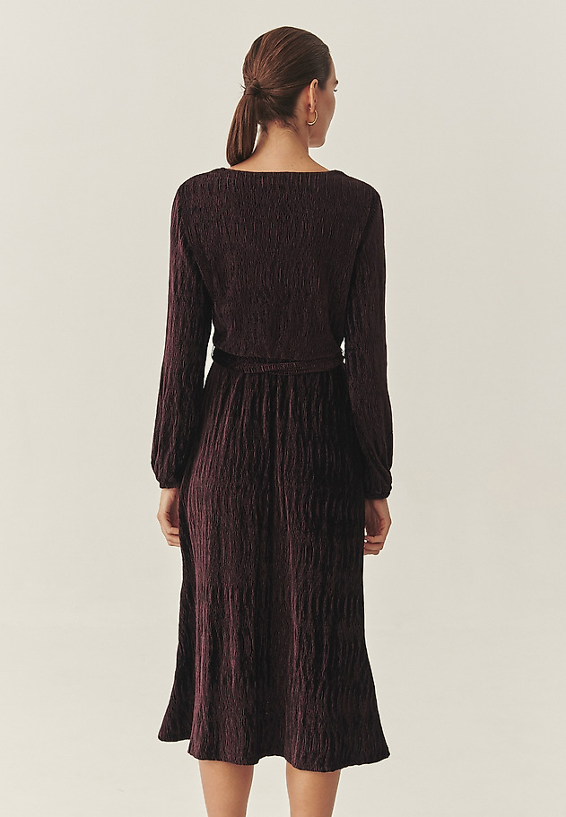 VELOUR MIDI DRESS - KRESE 1 VELOUR MIDI DRESS - KRESE 1 RED 4