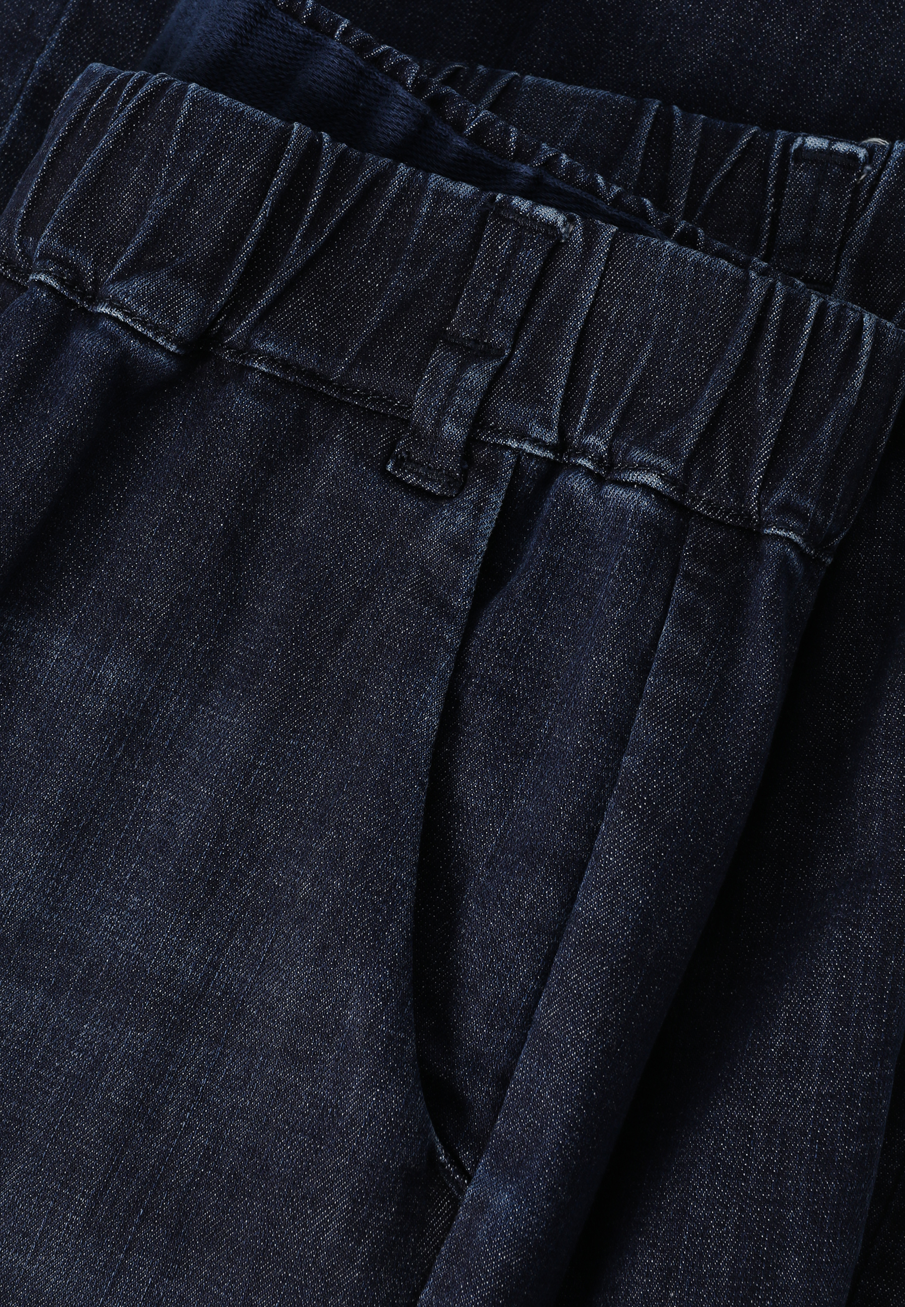 DENIM TROUSERS WITH ELASTIC WAISTBAND - FARAJA NAVY BLUE 2