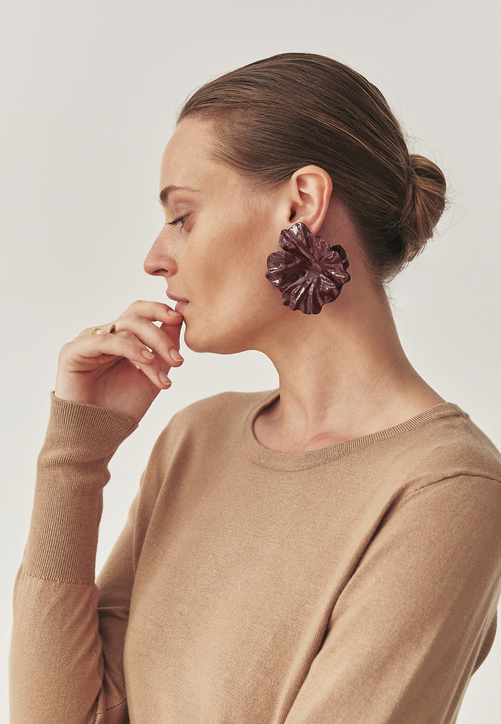 FINE FLORAL EARRINGS - FERIW FINE FLORAL EARRINGS - FERIW RED 115904