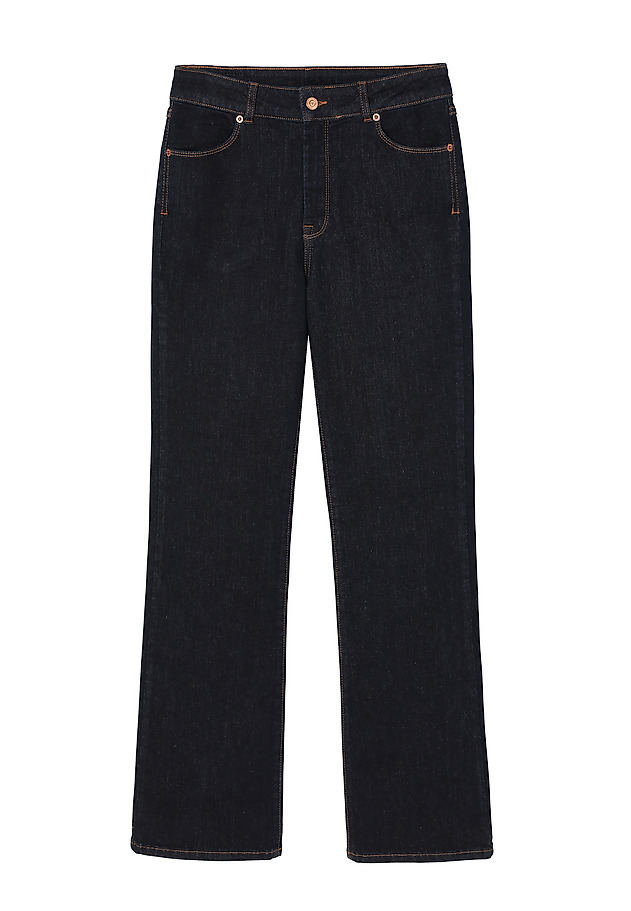 PANTALONI DE DAMĂ STILAȚI, DIN DENIM, EVAZAȚI - RIFONO PANTALONI DE DAMĂ STILAȚI, DIN DENIM, EVAZAȚI - RIFONO BLEUMARIN 4