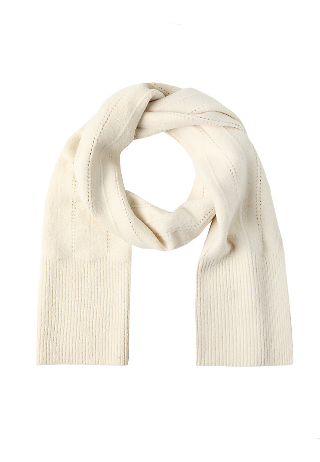 SCARF WITH WOOL BLEND - DERAL SCARF WITH WOOL BLEND - DERAL ECRU 2