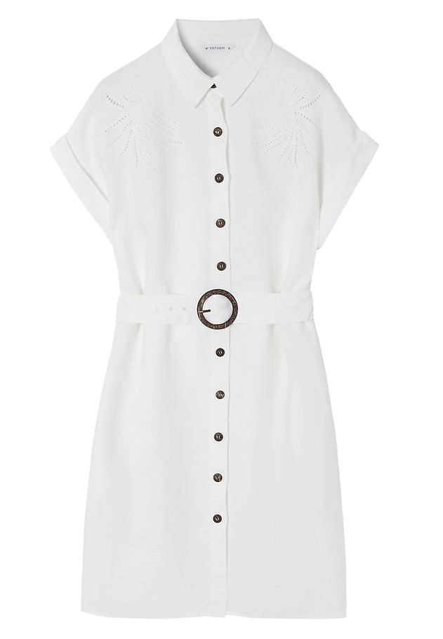 LINEN SCHMISSERIE WITH EMBROIDERY - SALIMA LINEN SCHMISSERIE WITH EMBROIDERY - SALIMA ECRU 7