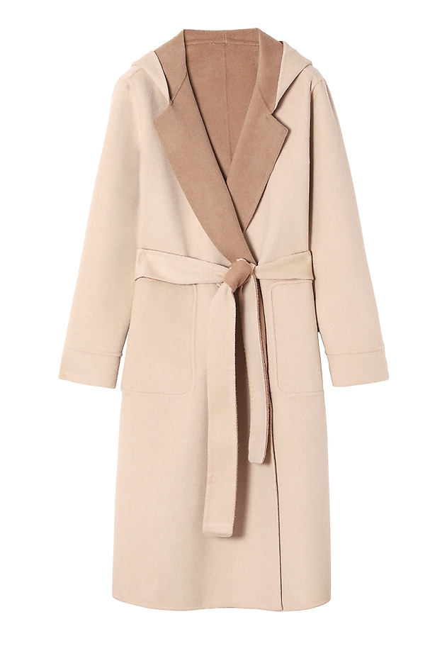 LADIES' WOOL COAT WITH HOOD HILARIA LADIES' WOOL COAT WITH HOOD HILARIA BEIGE 10