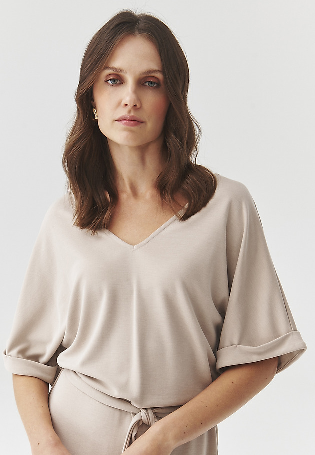 CLASSIC MIDI DRESS — ASTER CLASSIC MIDI DRESS — ASTER BEŻOWY 5