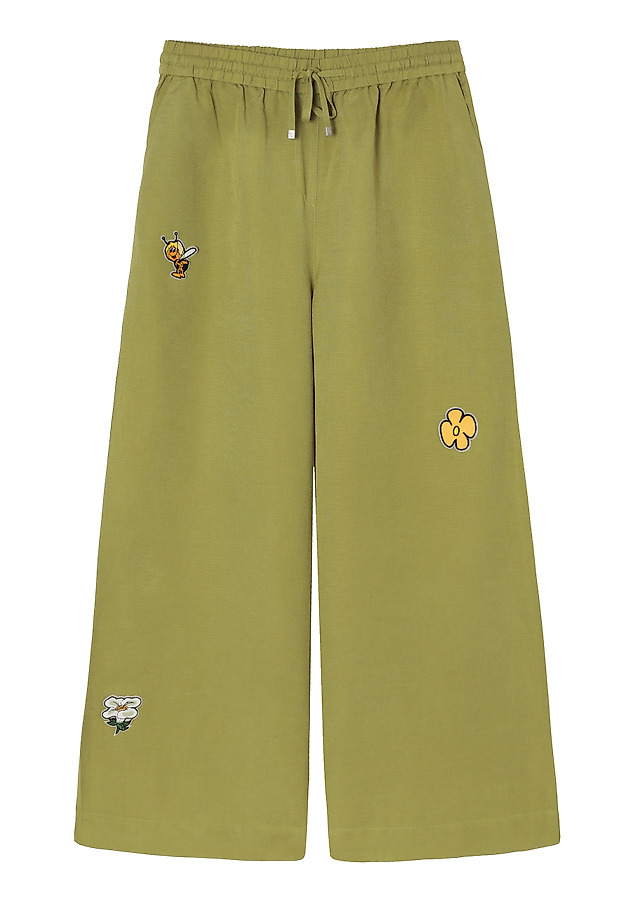 PANTALONI DIN IN VISCOSĂ - PULIONA PANTALONI DIN IN VISCOSĂ - PULIONA VERDE 8