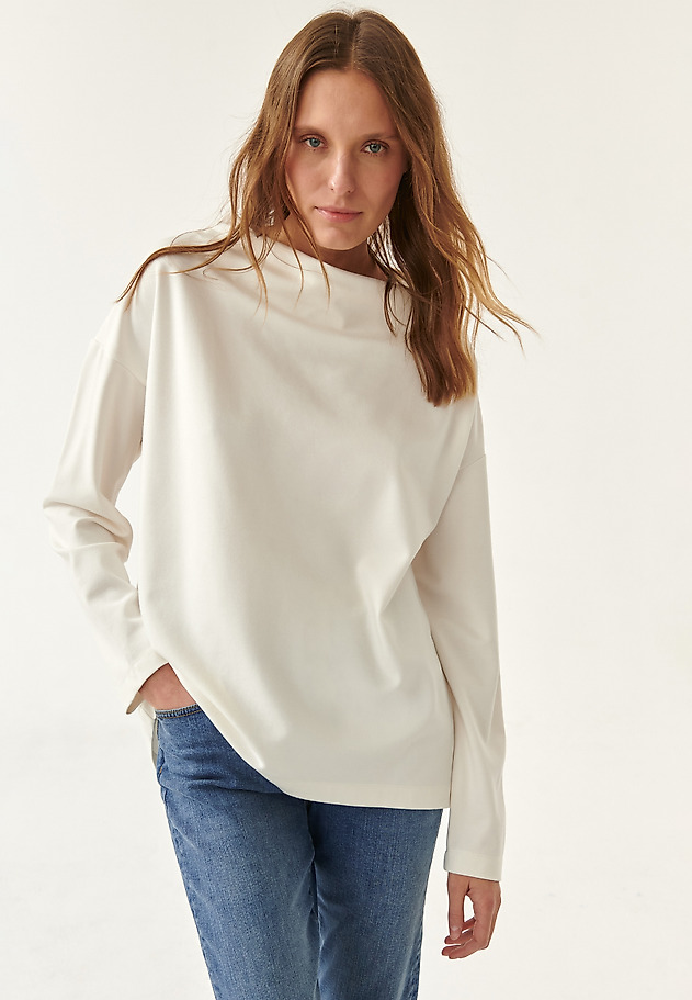 LOW-CUT LADIES' SWEATSHIRT KONCZI LOW-CUT LADIES' SWEATSHIRT KONCZI ECRU 5