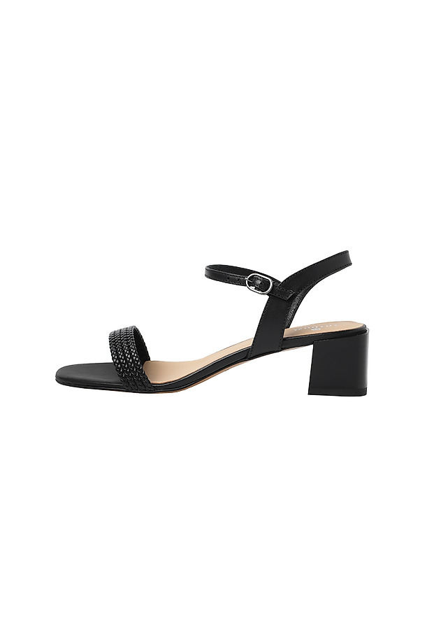 LEATHER BRAIDED SANDALS — GIULIA LEATHER BRAIDED SANDALS — GIULIA CZARNY 2