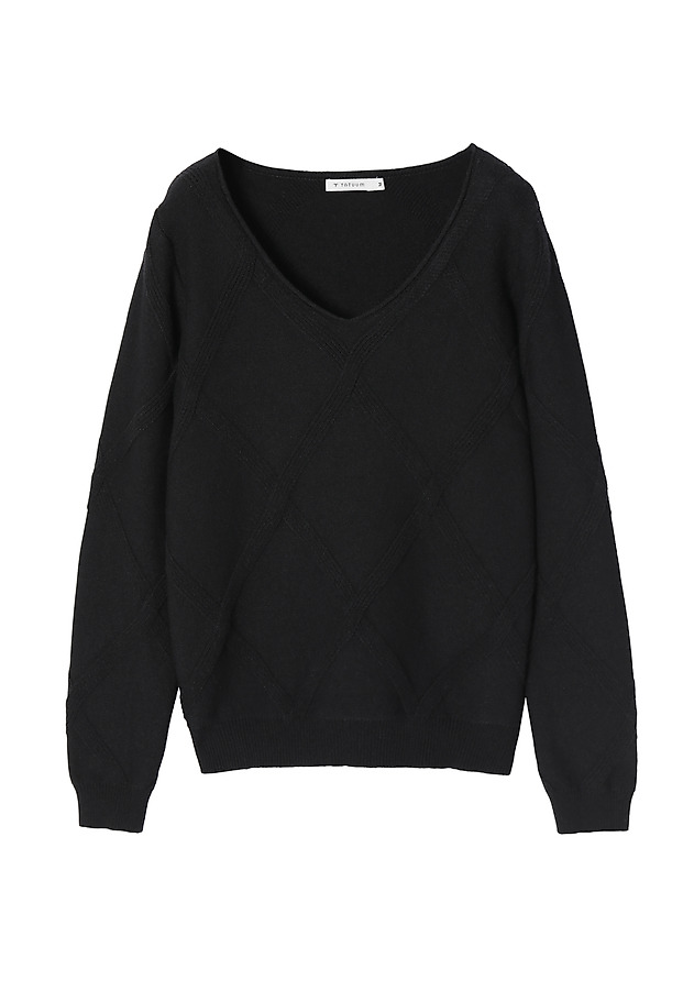 SWETER DAMSKI W ROMBY BUMO SWETER DAMSKI W ROMBY BUMO CZARNY 6