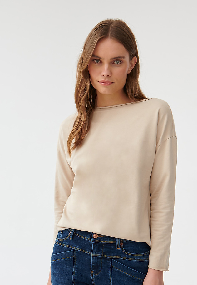 BLUZA DAMSKA OVERSIZOWA MALI BLUZA DAMSKA OVERSIZOWA MALI BEŻOWY 3