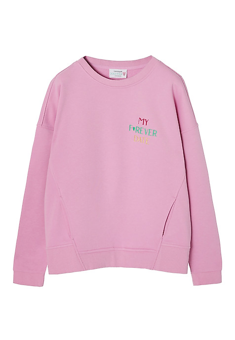 BLUZA DAMSKA Z HAFTOWANYM NAPISEM -  GINGER RÓŻOWY 2