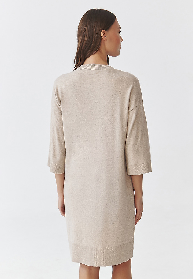 WIDE-SLEEVED DRESS MADE OF COTTON YARN — GLEN WIDE-SLEEVED DRESS MADE OF COTTON YARN — GLEN BEŻOWY 3