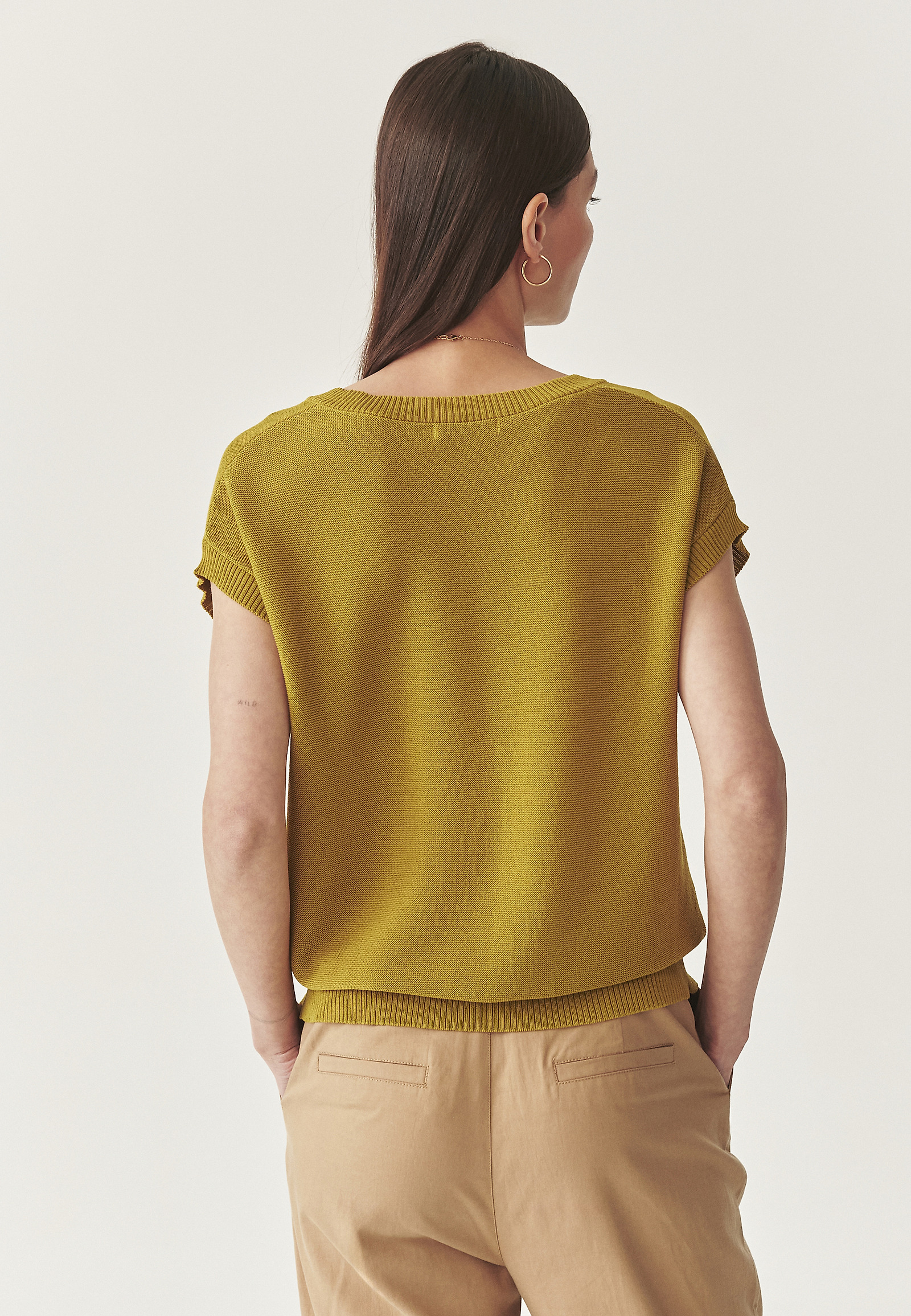 KLASIČNA BLUZA IZ UDOBNE PREJE - EZALJA KLASIČNA BLUZA IZ UDOBNE PREJE - EZALJA ZELENA 113394