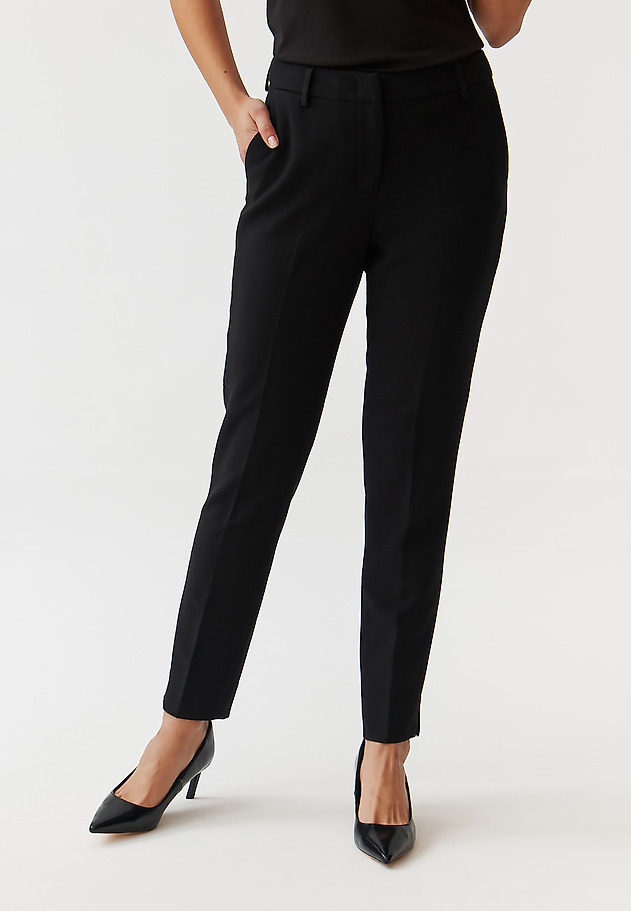 ELEGANCKIE DAMSKIE SPODNIE TKANINOWE - RIANA ELEGANCKIE DAMSKIE SPODNIE TKANINOWE - RIANA CZARNY 2