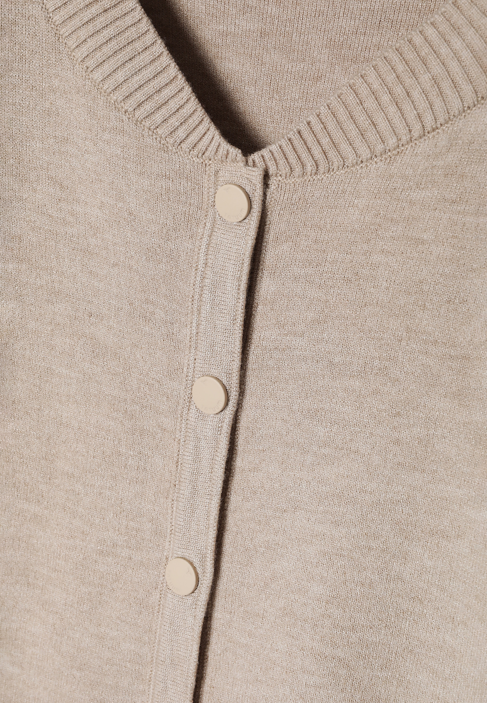 LADIES' BOMBER SWEATER WITH PRESS STUDS- ANGIE LADIES' BOMBER SWEATER WITH PRESS STUDS- ANGIE BEIGE 101024