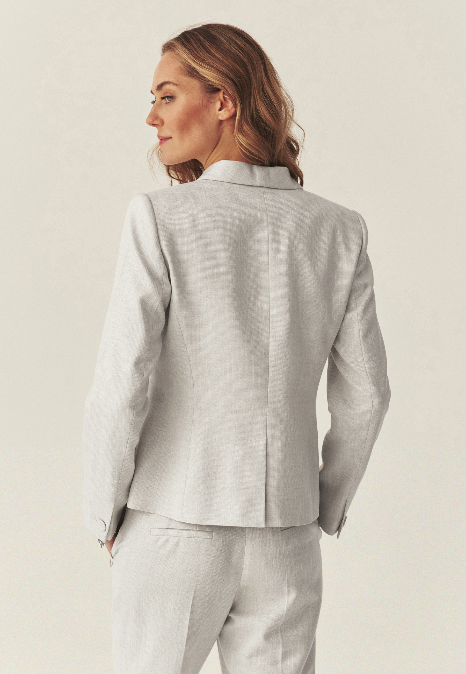 żakiet damski tkaninowy LAMIANORE BEŻOWY 2