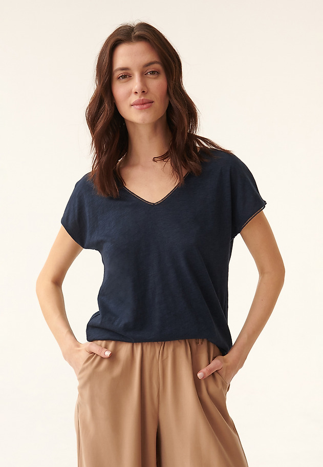 ŽENSKA BLUZA S KRATKIMI ROKAVI SORINA ŽENSKA BLUZA S KRATKIMI ROKAVI SORINA TEMNO MODRA 3