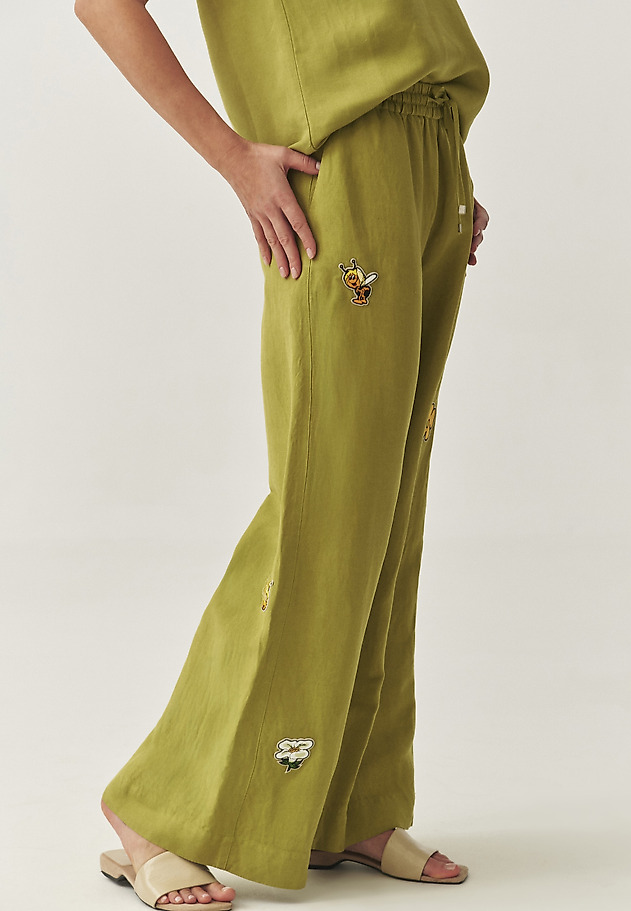 PANTALONI DIN IN VISCOSĂ - PULIONA PANTALONI DIN IN VISCOSĂ - PULIONA VERDE 4