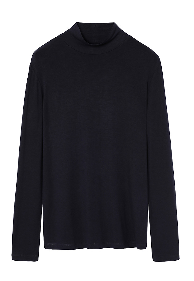 LIGHTWEIGHT GOLF SHIRT WITH CASHMERE AND LENZING™ ECOVERO™ VISCOSE - GREENWICH LIGHTWEIGHT GOLF SHIRT WITH CASHMERE AND LENZING™ ECOVERO™ VISCOSE - GREENWICH NAVY BLUE 6