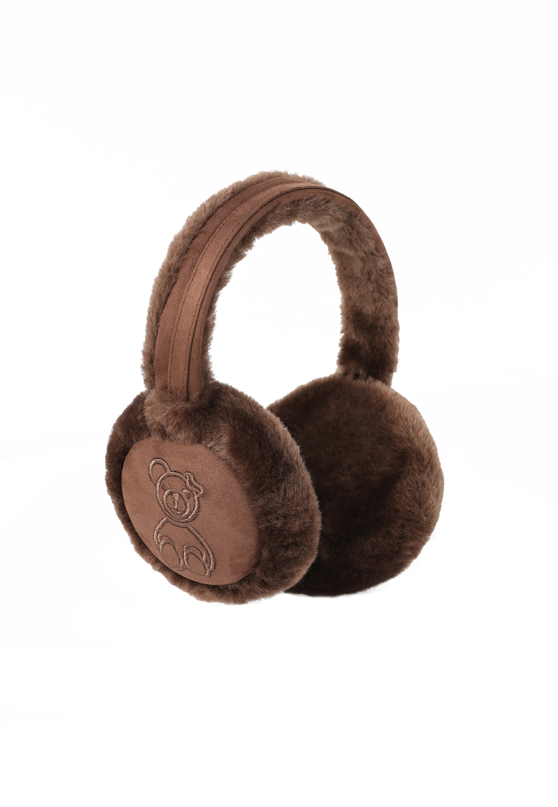 NAUSZNIKI Z MOTYWEM MISIA USZATKA - MILO BRĄZOWY 2