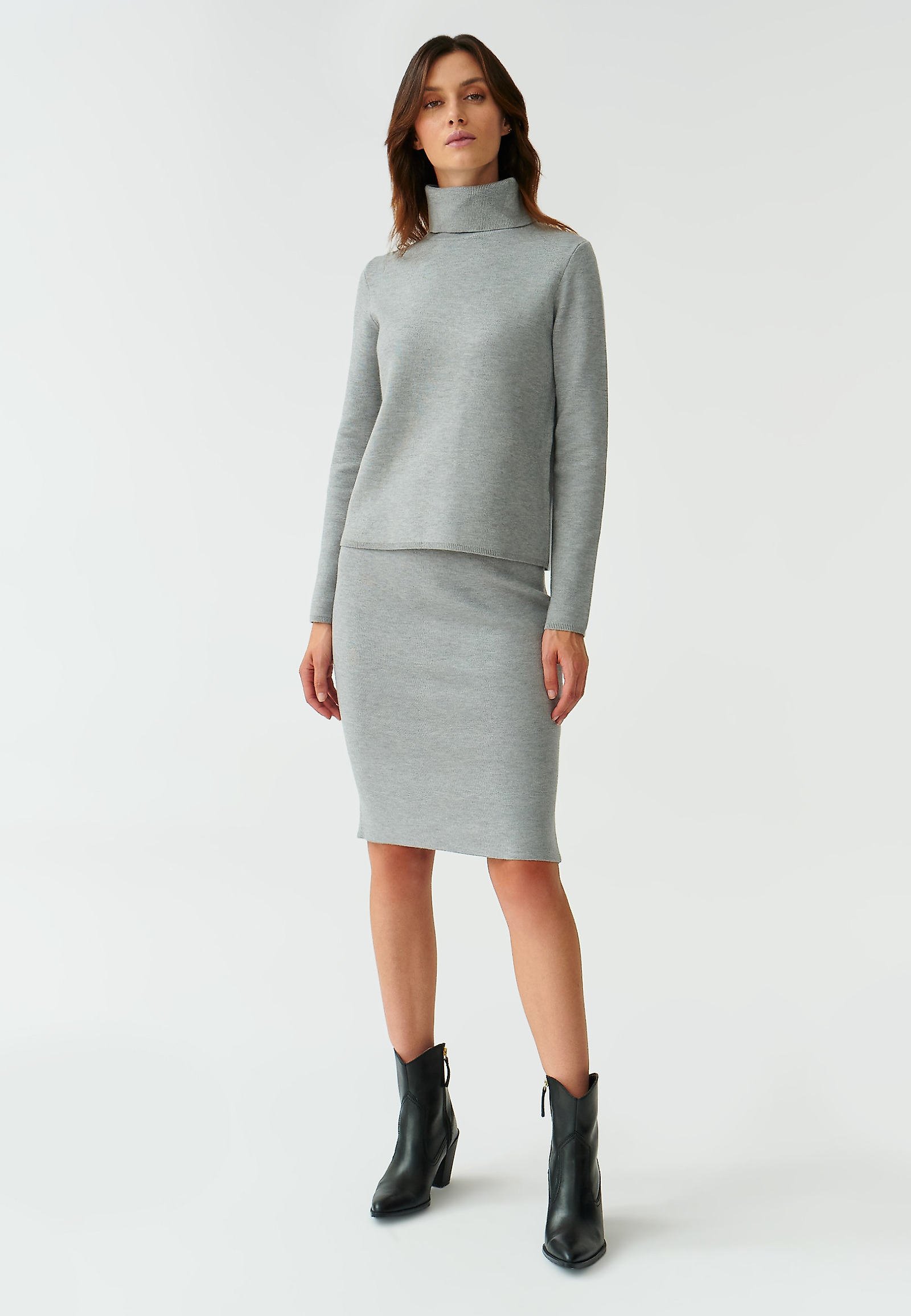 UNIWERSALNY SWETER DAMSKI Z GOLFEM PIMPO 1 UNIWERSALNY SWETER DAMSKI Z GOLFEM PIMPO 1 SZARY 91839