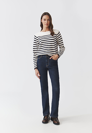 LADIES' DENIM TROUSERS WITH A WIDE LEG — GIRONA LADIES' DENIM TROUSERS WITH A WIDE LEG — GIRONA