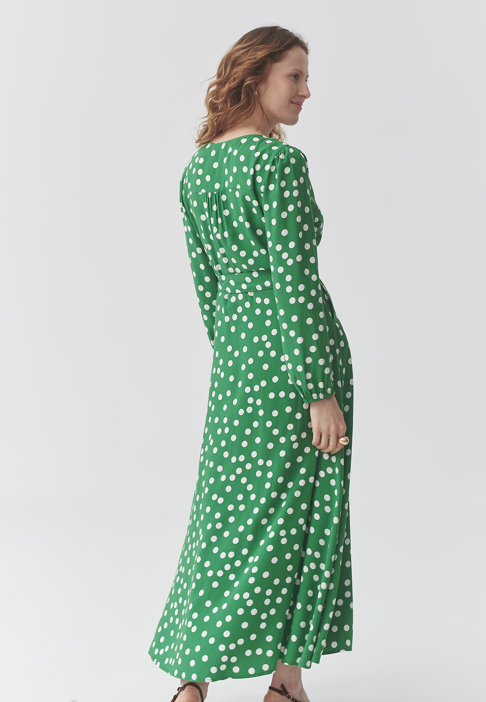 ROCHIE MAXI DIN VISCOZĂ, CU BULINE — SIA ROCHIE MAXI DIN VISCOZĂ, CU BULINE — SIA MULTICOLOR 106945