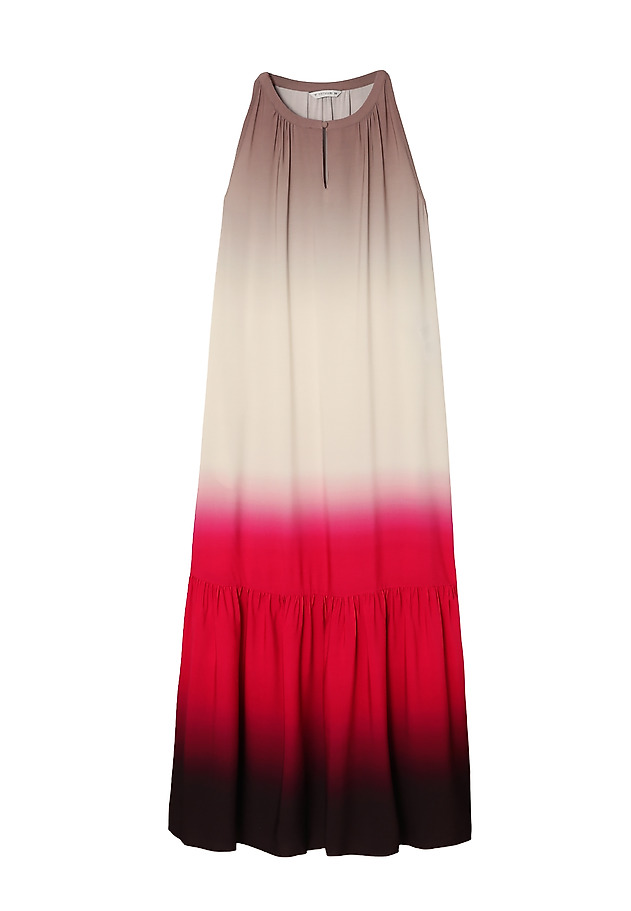ROCHIE LUNGĂ, DIN ȚESĂTURĂ DIN VISCOZĂ ÎN DEGRADE - OROKONO ROCHIE LUNGĂ, DIN ȚESĂTURĂ DIN VISCOZĂ ÎN DEGRADE - OROKONO MULTICOLOR 7