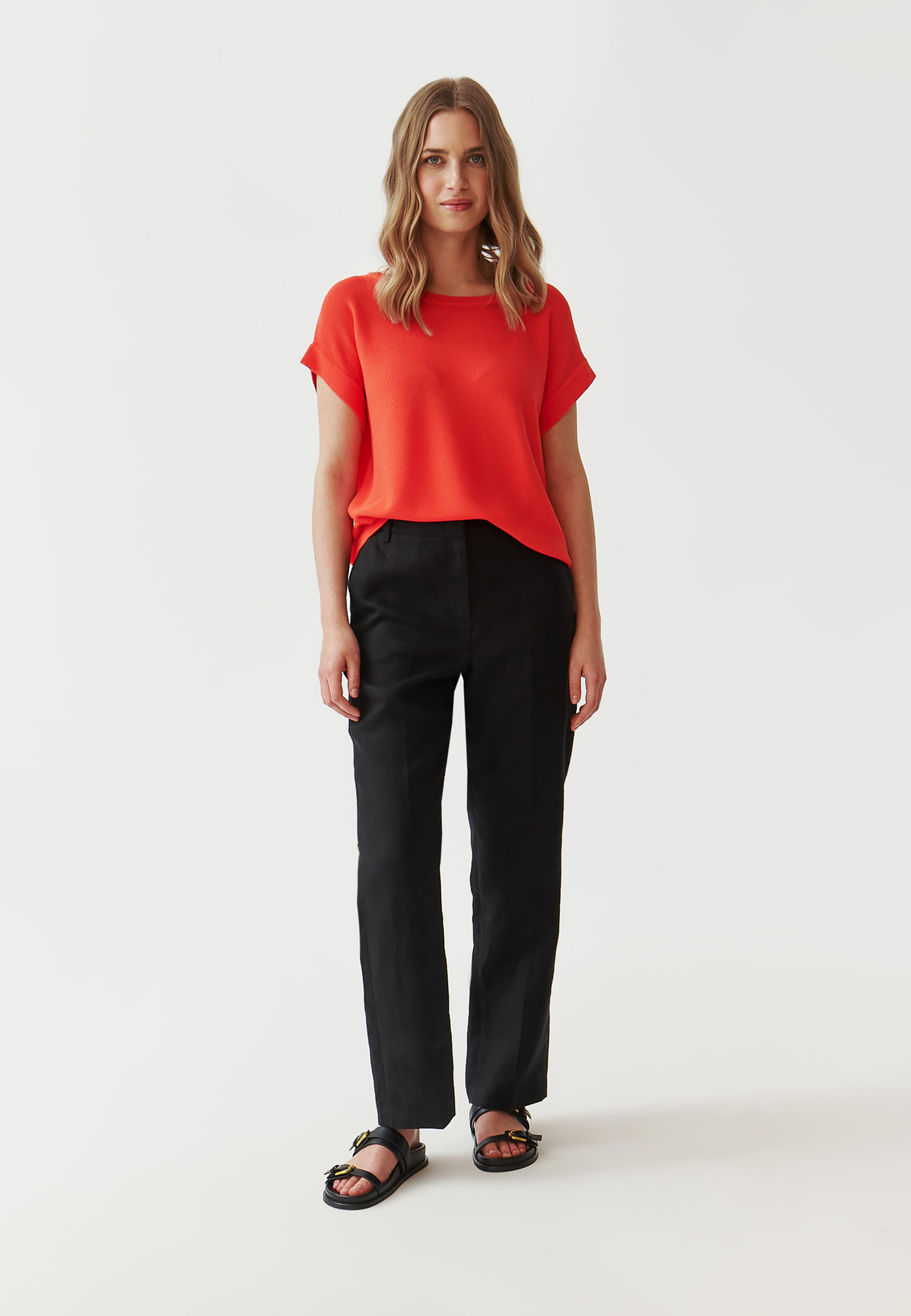 PULOVER DE DAMĂ, CU DECOLTEU BĂRCUȚĂ CONFORTABIL - WITO ROȘU 2