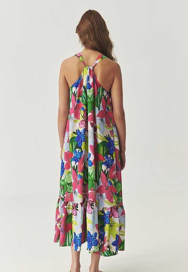 VISCOSE DRESS WITH ORIGINAL DESIGN - ESTELLA 1 VISCOSE DRESS WITH ORIGINAL DESIGN - ESTELLA 1 RÓŻOWY 3