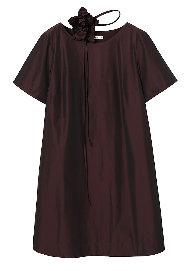 SHORT DRESS WITH FLORAL ADORNMENT - GRACI 1 SHORT DRESS WITH FLORAL ADORNMENT - GRACI 1 RED 6