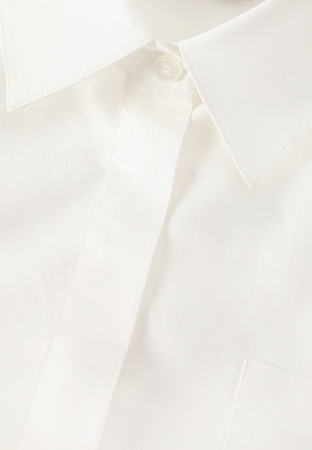 COTTON SHORT-CUT SHIRT - PANAMA COTTON SHORT-CUT SHIRT - PANAMA BIAŁY 6