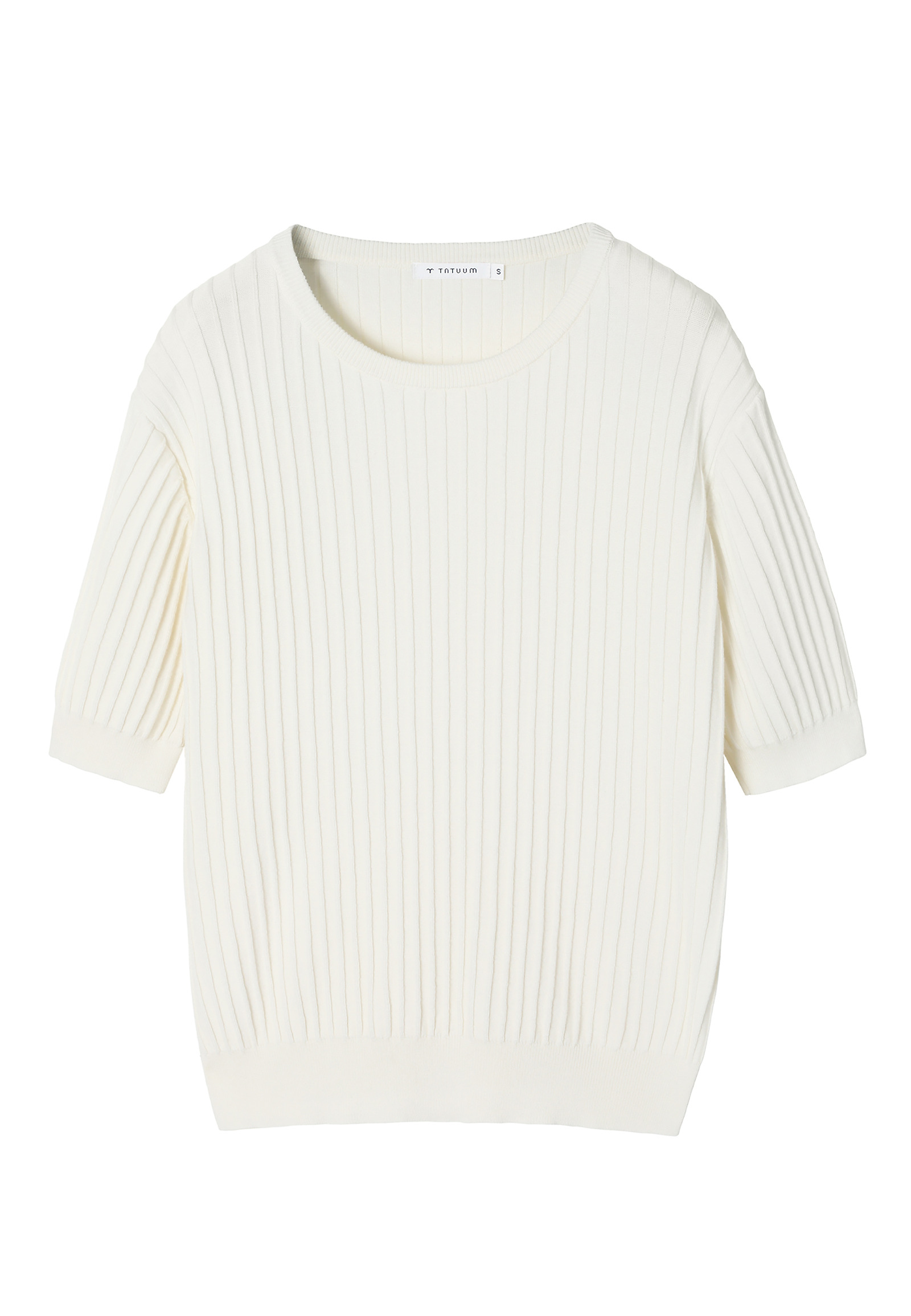 STYLISH LADIES' BLOUSE IN RIBBED YARN — BAZO STYLISH LADIES' BLOUSE IN RIBBED YARN — BAZO ECRU 104935