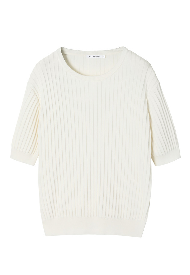 STYLISH LADIES' BLOUSE IN RIBBED YARN — BAZO STYLISH LADIES' BLOUSE IN RIBBED YARN — BAZO ECRU 6