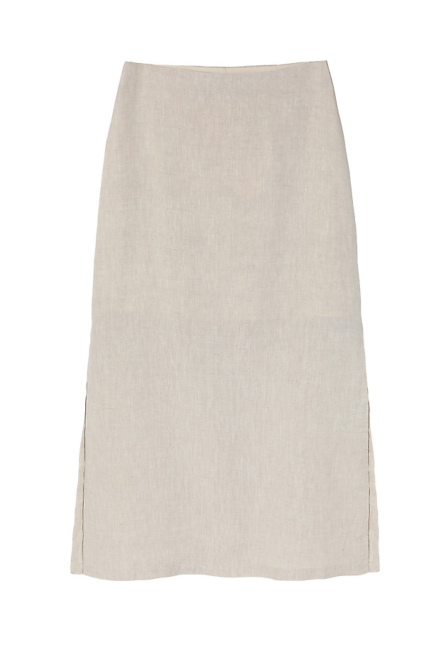 LADIES’ BREATHABLE MIDI SKIRT WITH SLITS ON THE SIDES - SENO LADIES’ BREATHABLE MIDI SKIRT WITH SLITS ON THE SIDES - SENO BEŻOWY 4