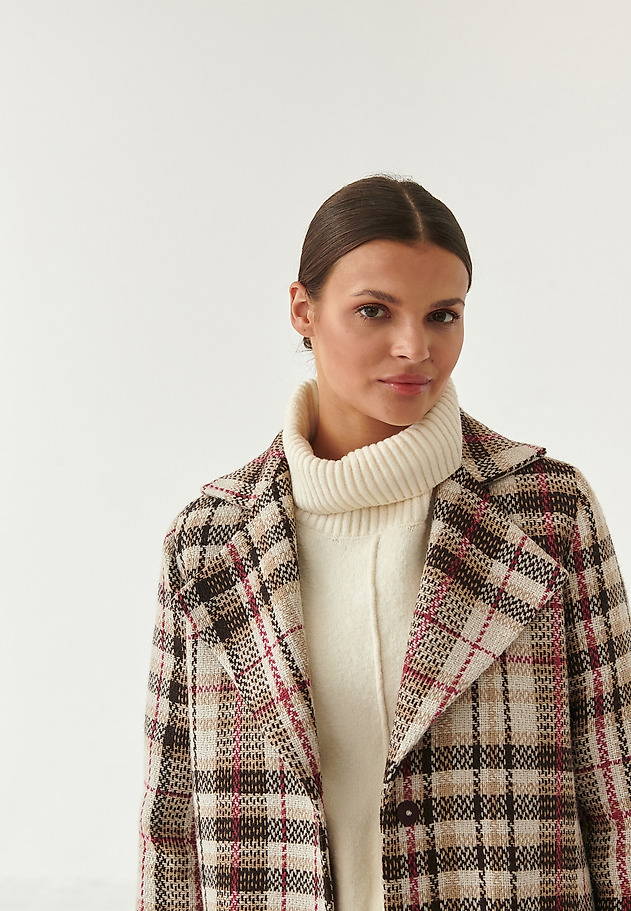 CLASSIC LADIES' CHEQUERED COAT SILANA CLASSIC LADIES' CHEQUERED COAT SILANA MULTIKOLOR 4