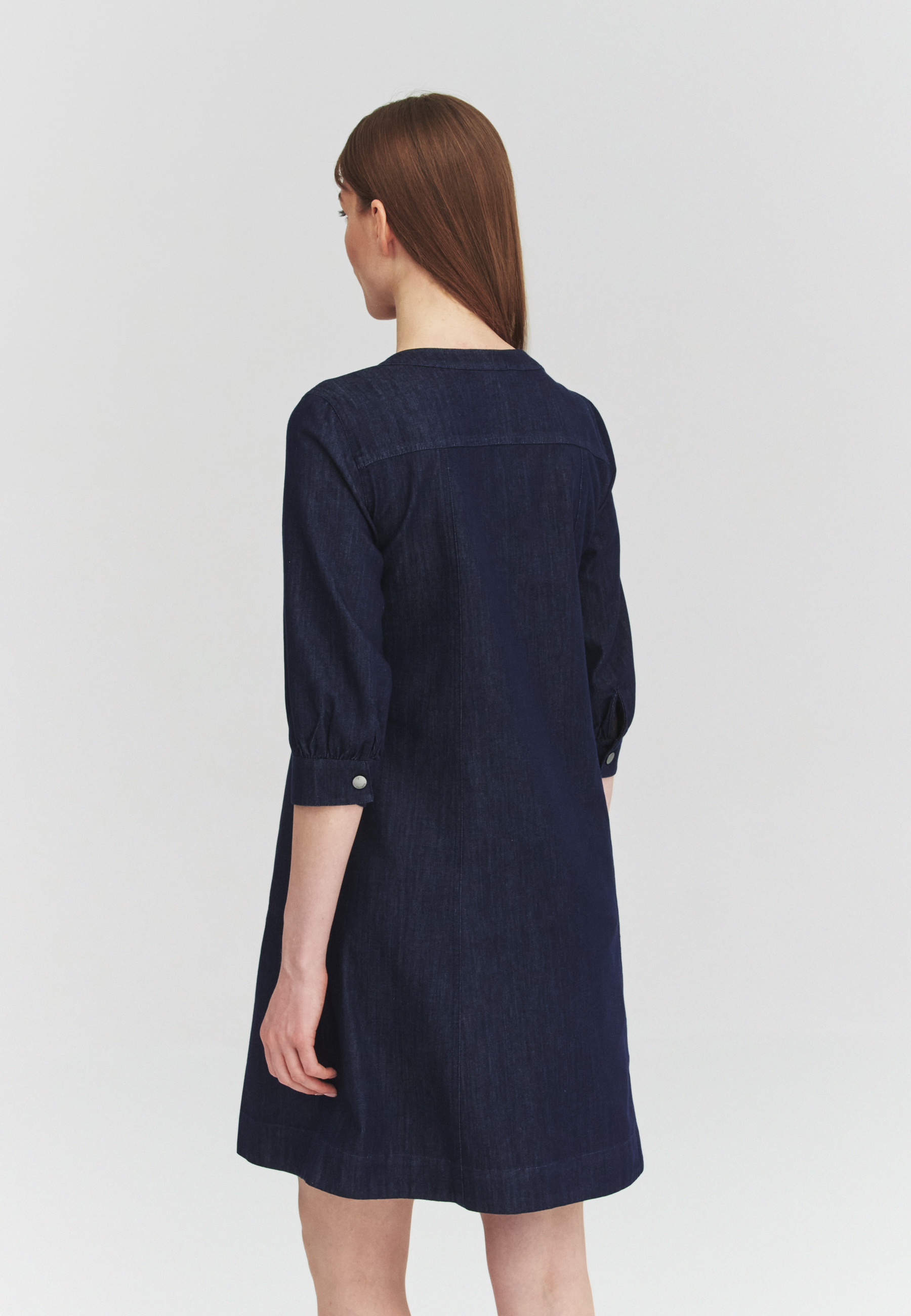 sukienka damska tkaninowa DENIMA GRANATOWY 2