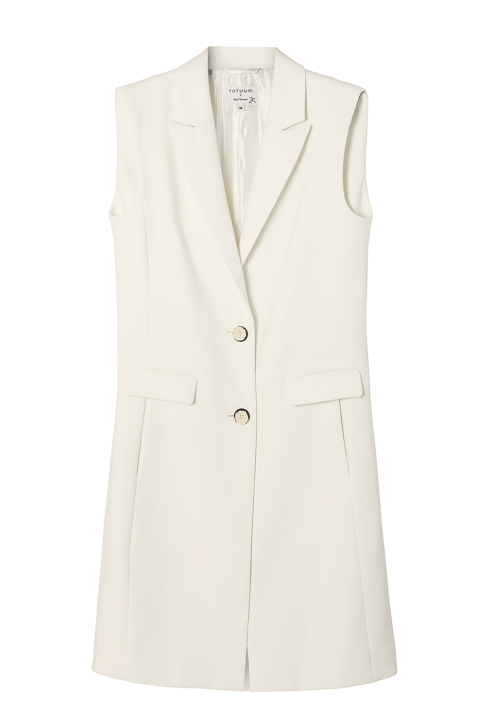 DLOUHÁ VYPASOVANÁ DÁMSKÁ PLÁTĚNÁ VESTA EMA DLOUHÁ VYPASOVANÁ DÁMSKÁ PLÁTĚNÁ VESTA EMA ECRU 93820