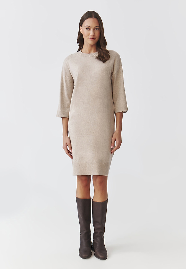 WIDE-SLEEVED DRESS MADE OF COTTON YARN — GLEN WIDE-SLEEVED DRESS MADE OF COTTON YARN — GLEN BEŻOWY 2
