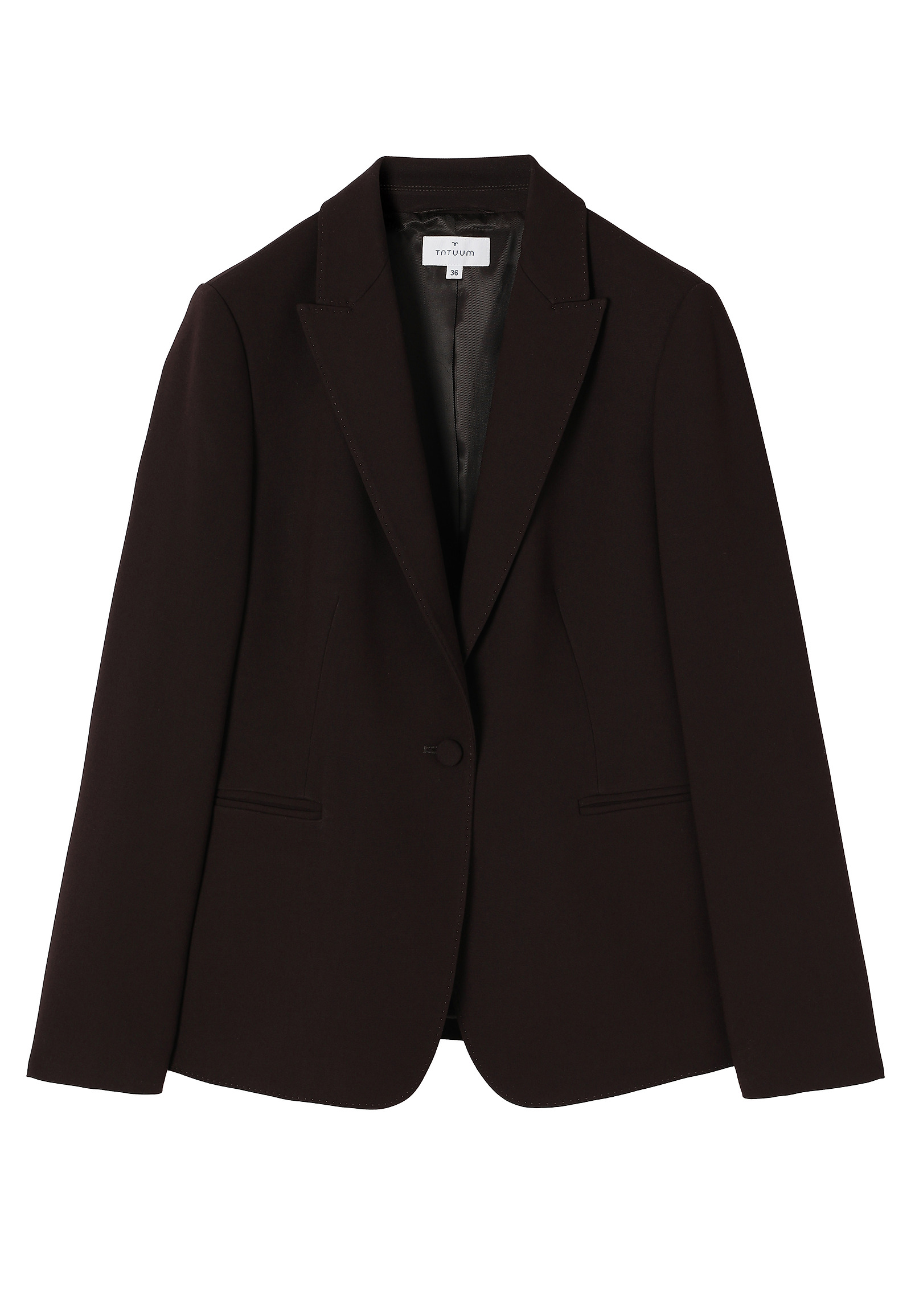 TAILORED JACKET IN DARK CHOCOLATE BROWN - KAREMA 4 TAILORED JACKET IN DARK CHOCOLATE BROWN - KAREMA 4 BROWN 116573