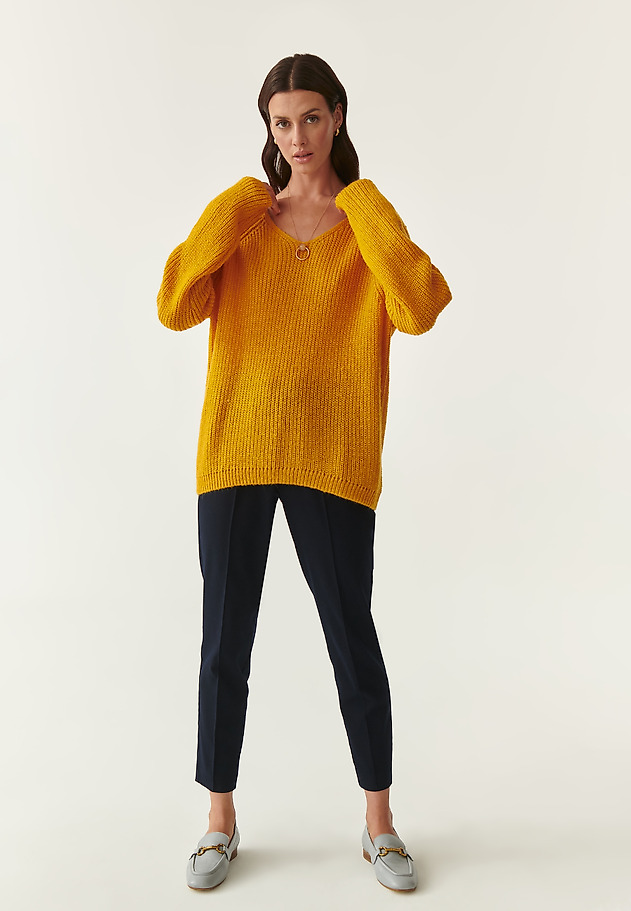 LEKKI SWETER DAMSKI Z WEŁNĄ BAKO LEKKI SWETER DAMSKI Z WEŁNĄ BAKO ŻÓŁTY 5