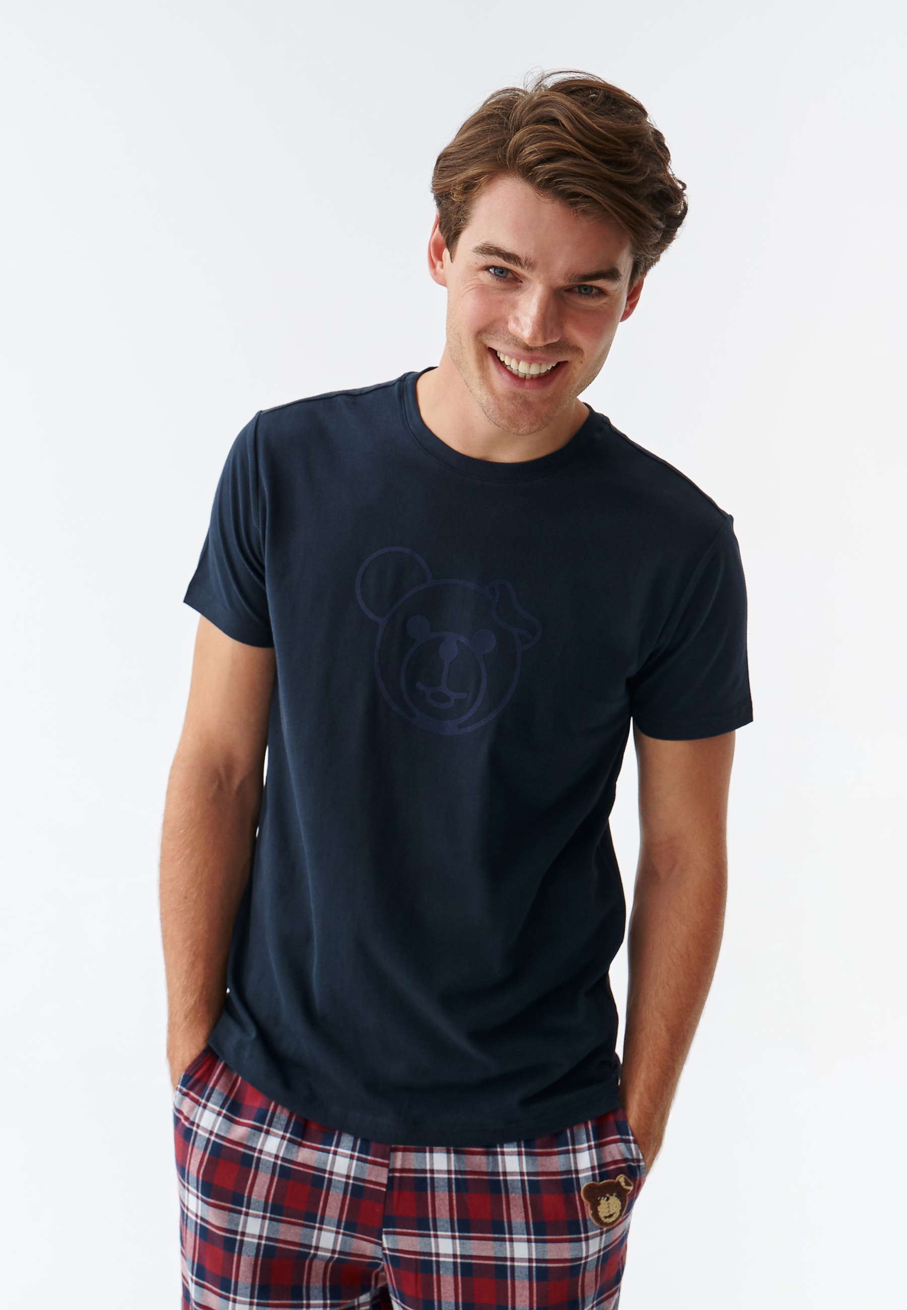 PÁNSKE LÁTKOVO-PLETENÉ PYŽAMO S MOTÍVOM MACKA UŠKA PAUL VIACFAREBNÝ 2