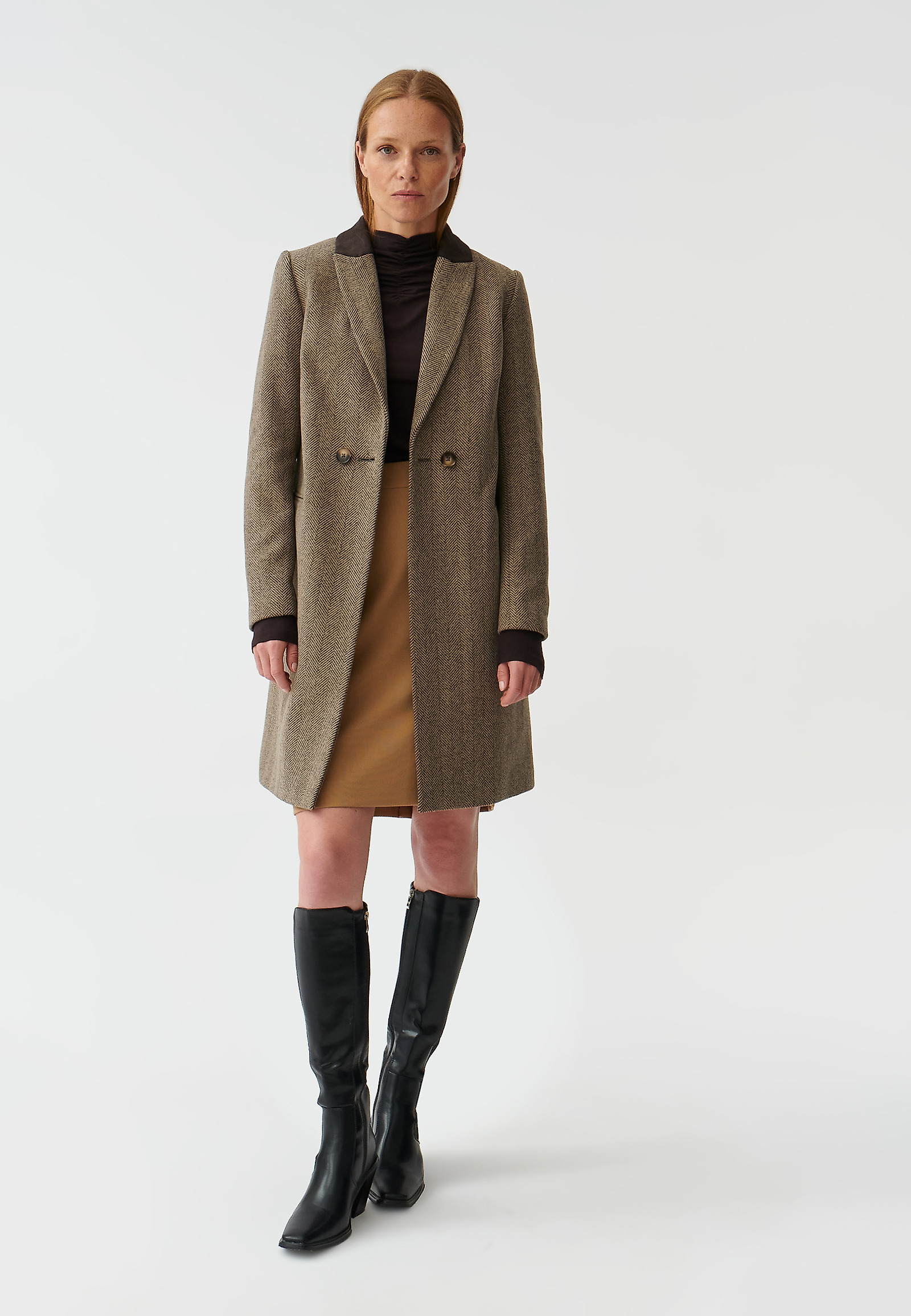 LADIES’ CLASSIC HERRINGBONE COAT SOWIA LADIES’ CLASSIC HERRINGBONE COAT SOWIA MULTICOLOR 90763